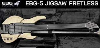 EBG Instruments Jigsaw Fretless Bass Guitar