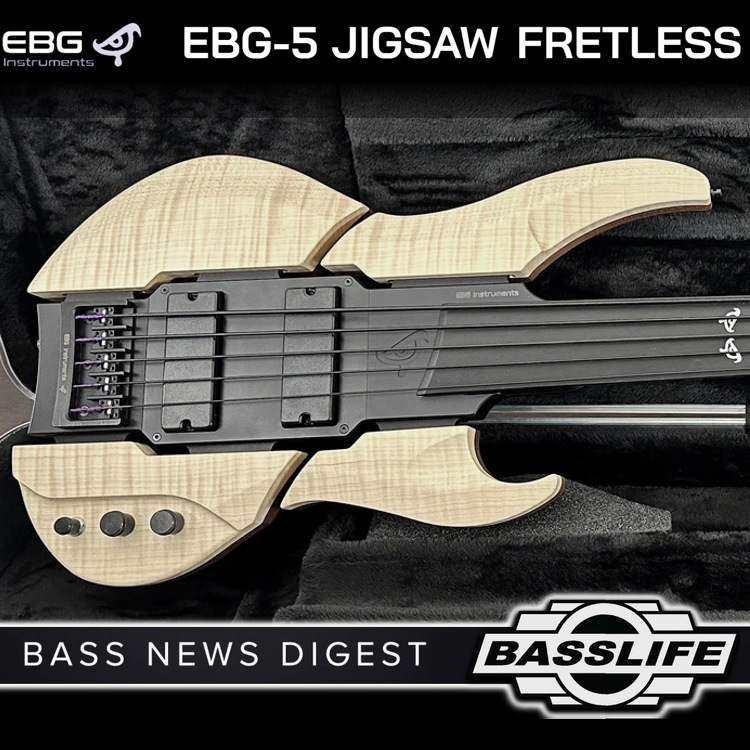 Bassweek #5:  Bass guitar EBG-5 Jigsaw Fretless,  Beetronics Seabee Harmochorus, Fender ACB 50 amp